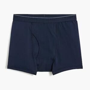NWT J. Crew Boys Cotton Boxer Shorts Navy Blue  15/16